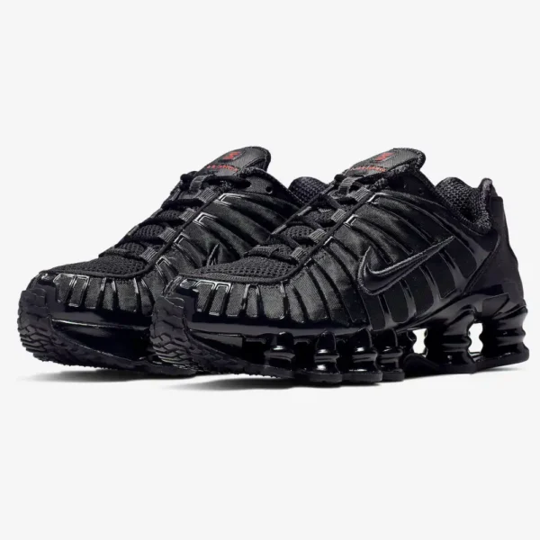 Nike Shox TL Black and Max Orange - Image 2