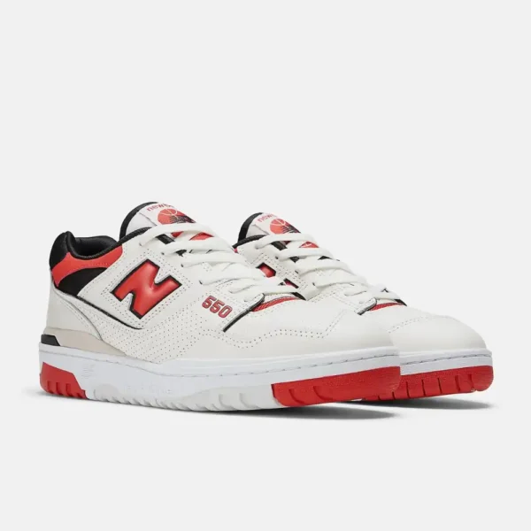 New Balance 550 Sea Salt True Red - Image 3